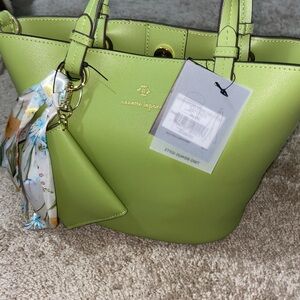 NWT Nanette Lepore Green Tote Bag
